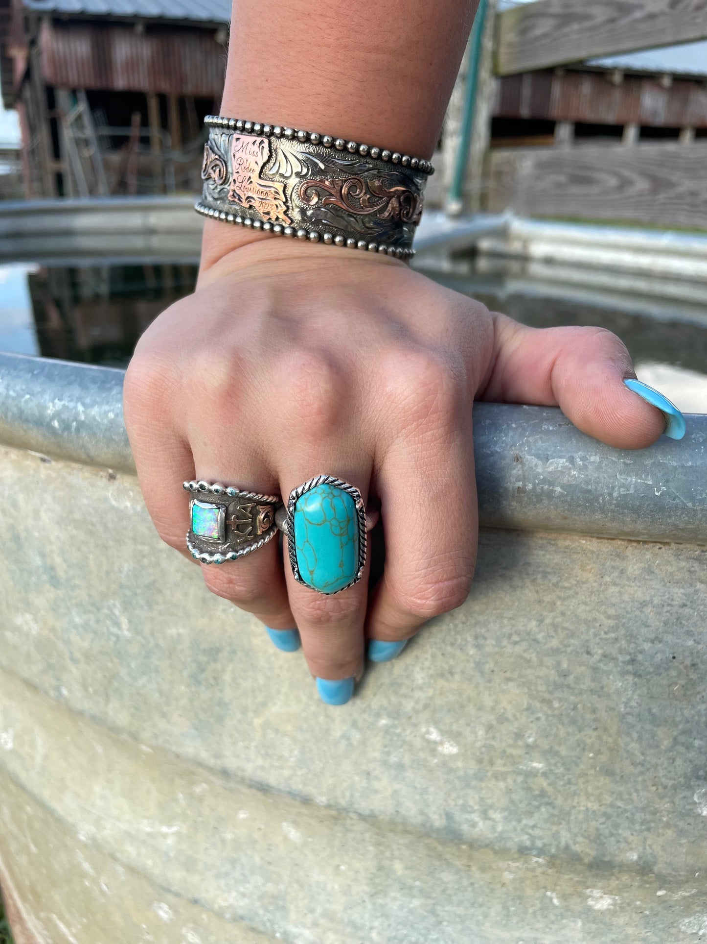 Adjustable on sale turquoise ring