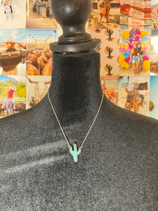 Turquoise Cactus Necklace