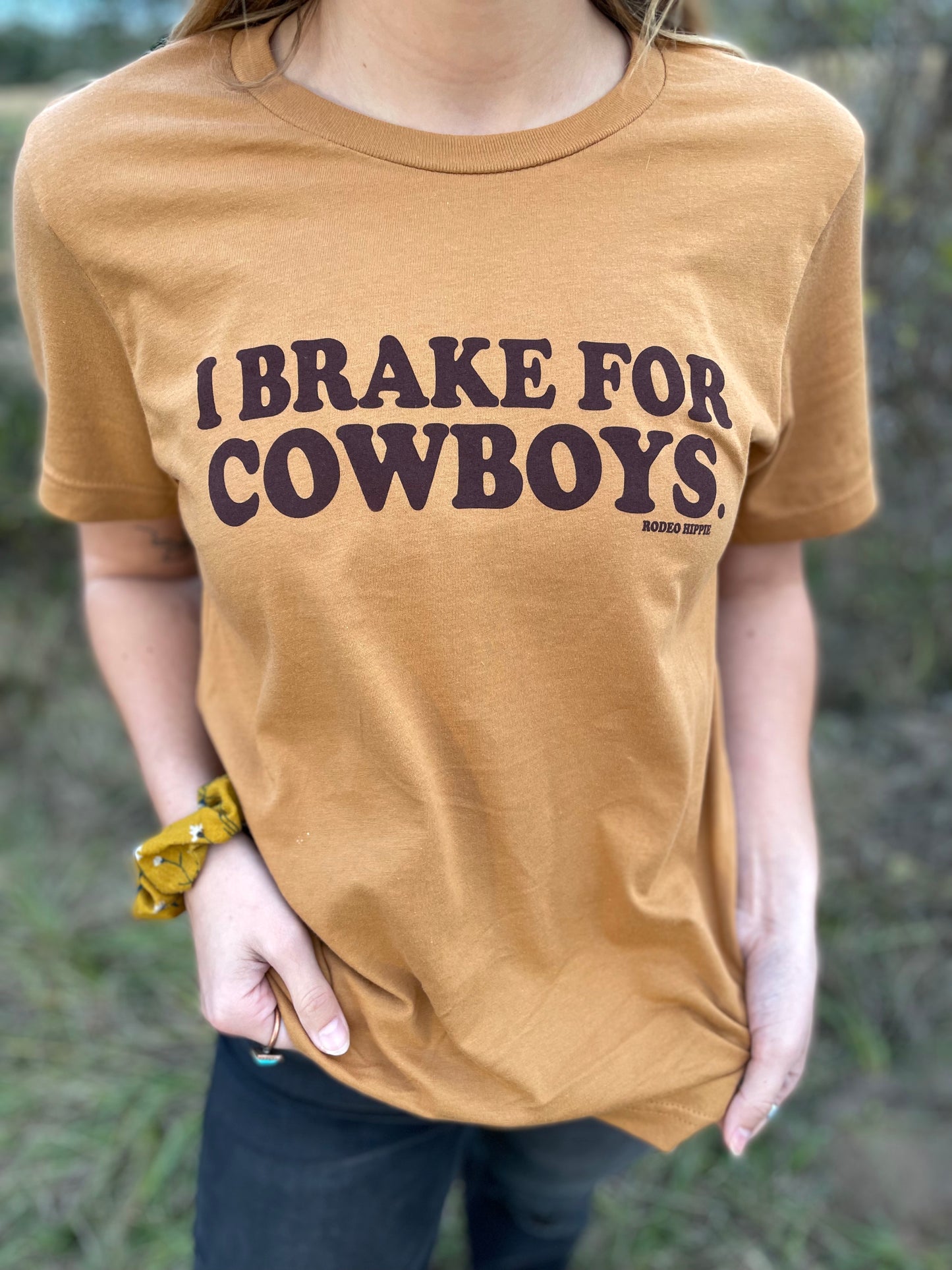 I Brake For Cowboys Graphic Tee